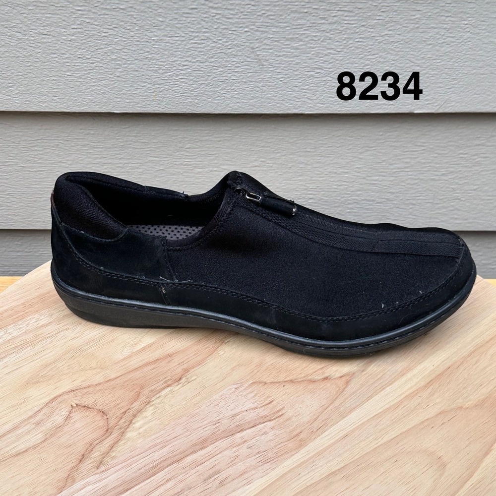 Aetrex Berries Black Zip Comfort Shoes Womens 9 Nurse Restuarant Shoes